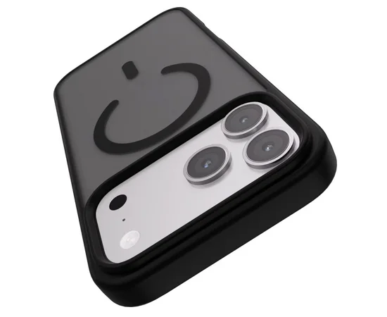 TPU+PC чехол Metal Buttons with MagSafe Colorful для Apple iPhone 17 Pro Max (6.9") Черный / Black