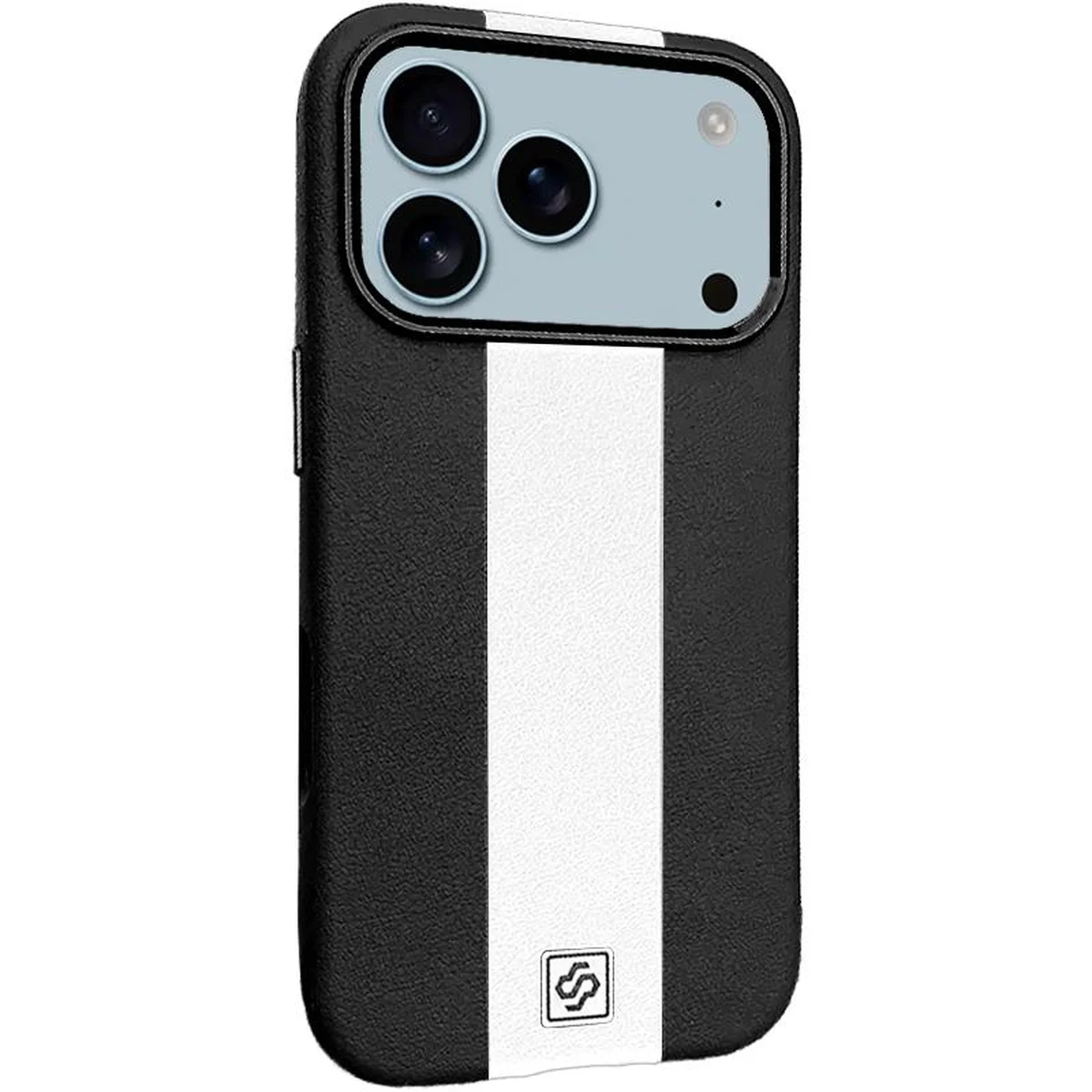 Кожаный чехол Rally with MagSafe для Apple iPhone 17 Pro Max (6.9") Black / White