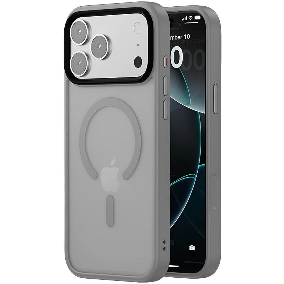 TPU+PC чехол Metal Buttons with MagSafe Colorful для Apple iPhone 17 Pro Max (6.9") Серый / Grey