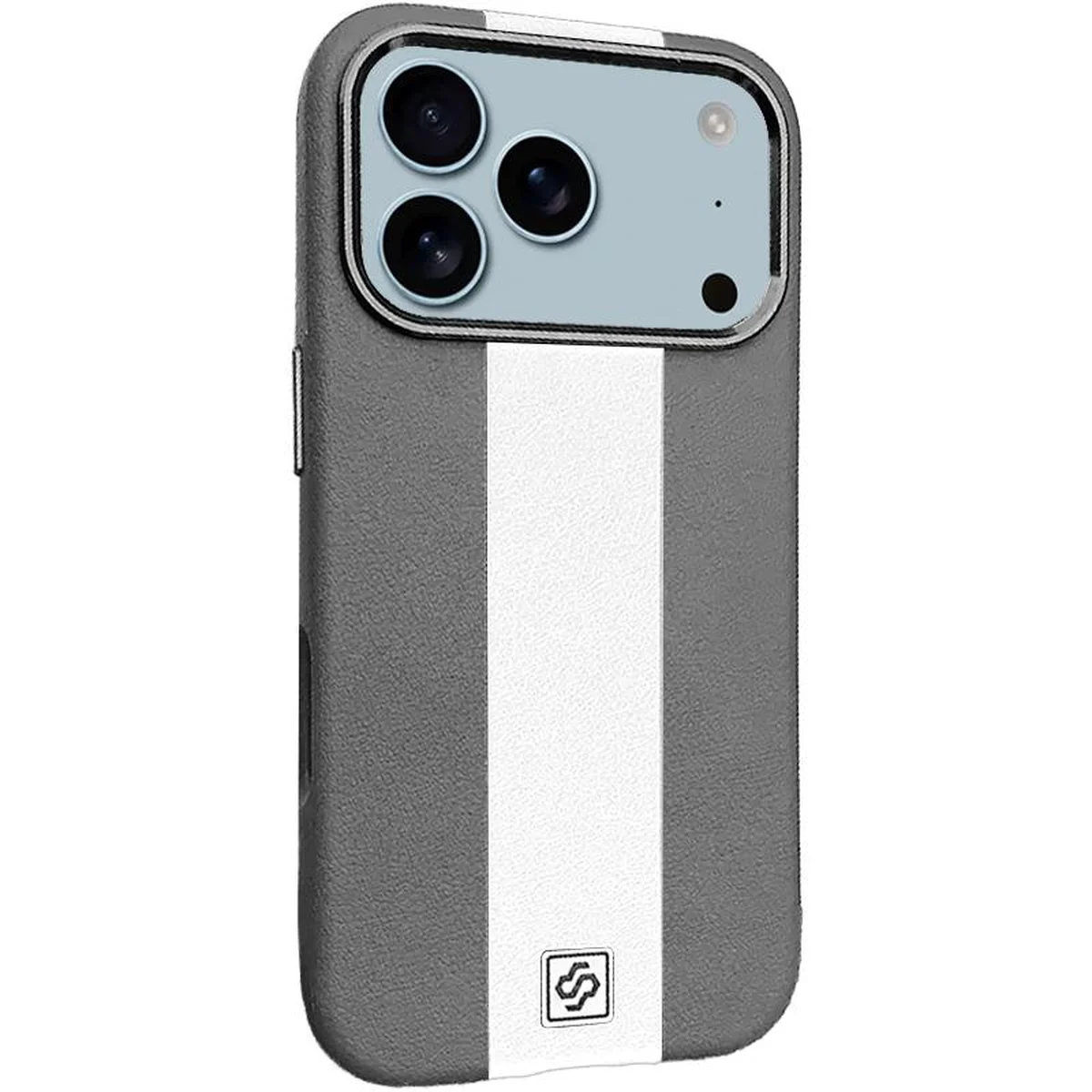 Кожаный чехол Rally with MagSafe для Apple iPhone 17 Pro Max (6.9") Grey / White