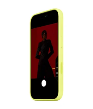 Чохол Silicone case (AAA) with Magsafe and Animation для Apple iPhone 17 Pro Max (6.9") Neon Yellow