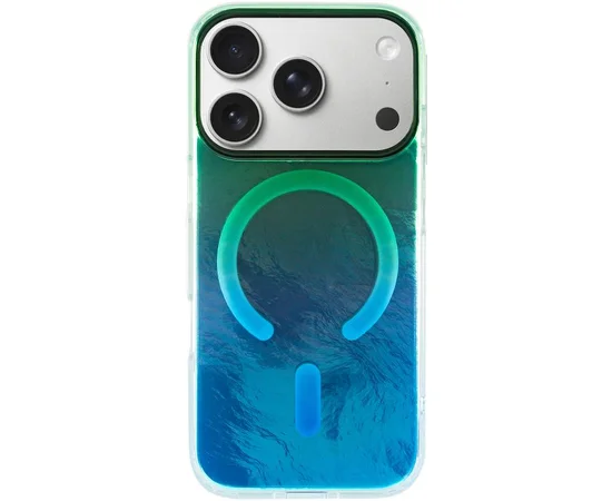 Чехол TPU Shiny Mountain (MagFit) для Apple iPhone 17 Pro Max (6.9") Green / Blue