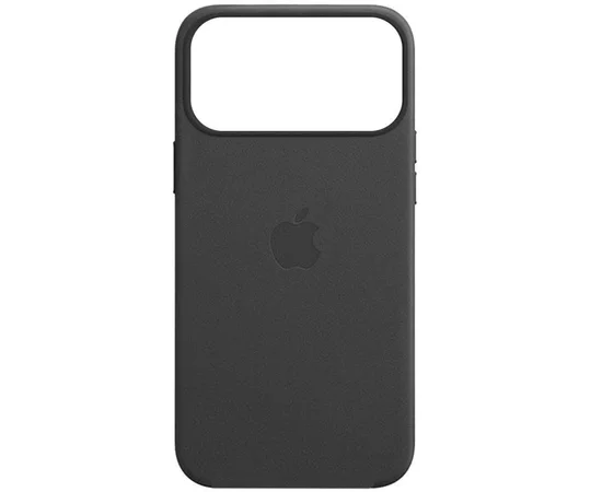 Кожаный чехол Leather Case (AAA) with MagSafe and Animation для Apple iPhone 17 Pro Max (6.9") Black