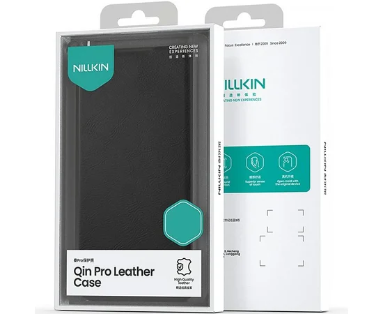 Шкіряний чохол-книжка Nillkin Qin Pro Camshield для Apple iPhone 17 Pro Max (6.9") Black