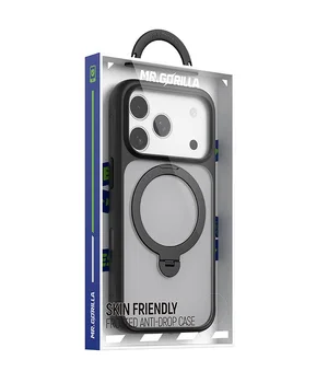 TPU+PC чехол Blueo Skin Friendly 360 Rotatable Stand with MagSafe для Apple iPhone 17 Pro Max (6.9") Black