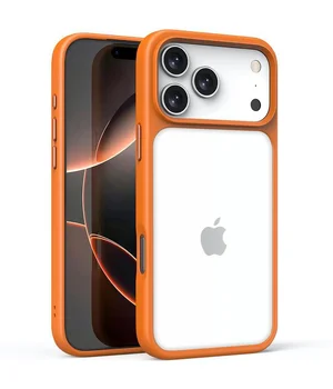 TPU+PC чохол Metal Buttons для Apple iPhone 17 Pro Max (6.9") Помаранчевий / Orange