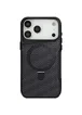TPU+PC чохол Metal Buttons with MagSafe Carbon Ring для Apple iPhone 17 Pro Max (6.9") Чорний