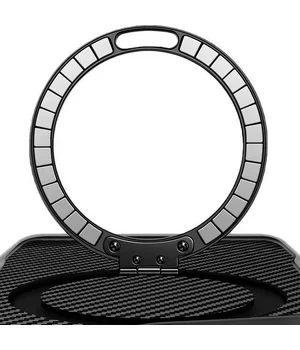 TPU+PC чохол Metal Buttons with MagSafe Carbon Ring для Apple iPhone 17 Pro Max (6.9") Чорний