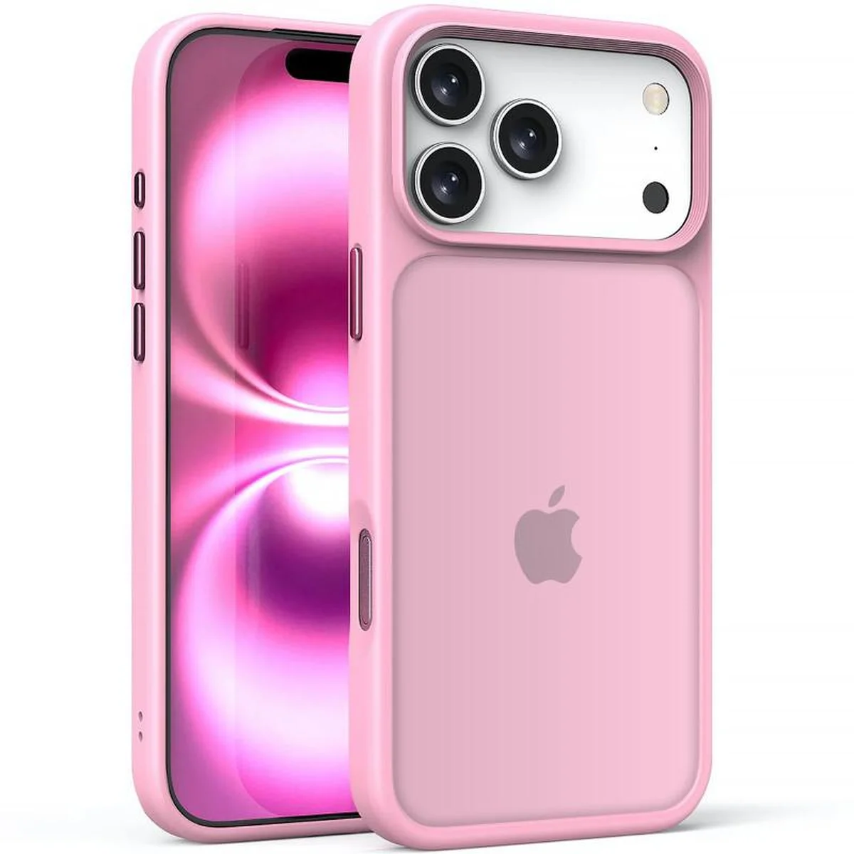 TPU+PC чехол Metal Buttons для Apple iPhone 17 Pro Max (6.9") Розовый / Pink