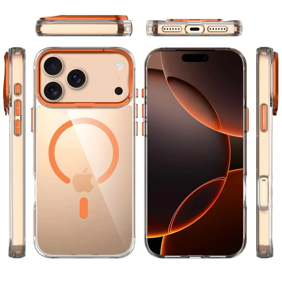 Чехол TPU Space Case Apex with MagSafe для Apple iPhone 17 Pro Max (6.9") Papaya