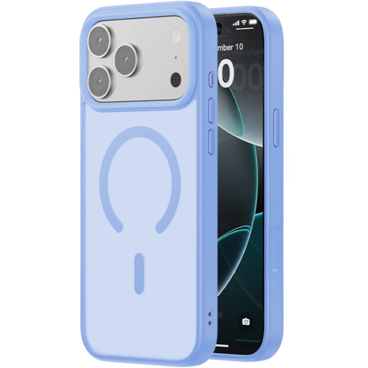 TPU+PC чехол Blueo Skin Friendly Frosted with Magnetic Fit для Apple iPhone 17 Pro Max / 18 Pro Max Голубой / Sky Blue