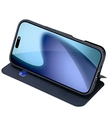 Чехол-книжка Dux Ducis с карманом для визиток для Apple iPhone 17 Pro Max (6.9") Синий