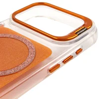 Чехол TPU+PC Jewel Sparkle with MagSafe для Apple iPhone 17 Pro Max (6.9") Orange Sparkle