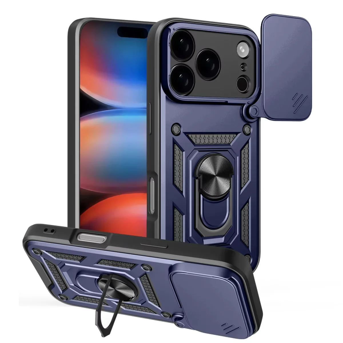 Чехол Ummi Camshield Serge Ring для Apple iPhone 17 Pro Max (6.9") Синий / Navy