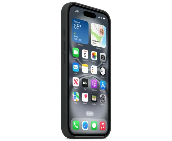 Чехол Silicone case (AAA) with Magsafe and Animation для Apple iPhone 17 Pro Max (6.9") Black