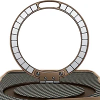 TPU+PC чехол Metal Buttons with MagSafe Carbon Ring для Apple iPhone 17 Pro Max (6.9") Золотой