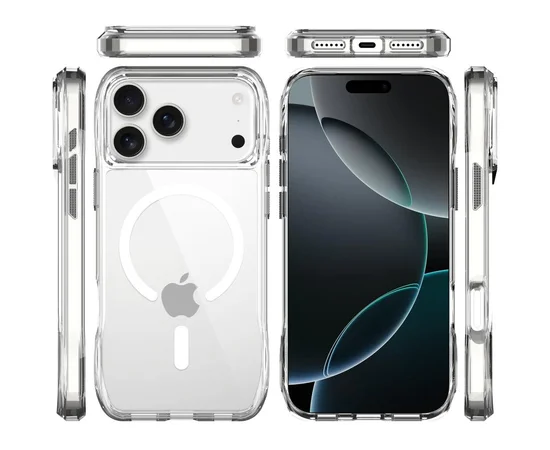 Чехол TPU Space Octagon with MagSafe для Apple iPhone 17 Pro Max (6.9") Clear