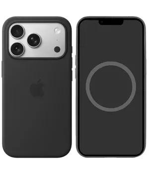 Чехол Silicone case (AAA) with Magsafe and Animation для Apple iPhone 17 Pro Max (6.9") Black