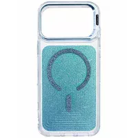 Чехол TPU+PC Jewel Sparkle with MagSafe для Apple iPhone 17 Pro Max (6.9") Aqua Blue