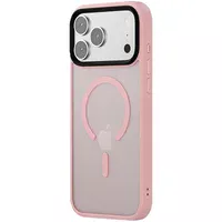 TPU+PC чохол Metal Buttons with MagSafe Colorful для Apple iPhone 17 Pro Max (6.9") Рожевий / Pink
