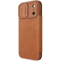 Шкіряний чохол-книжка Nillkin Qin Pro Camshield для Apple iPhone 17 Pro Max (6.9") Brown