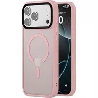 TPU+PC чохол Metal Buttons with MagSafe Colorful для Apple iPhone 17 Pro Max (6.9") Рожевий / Pink