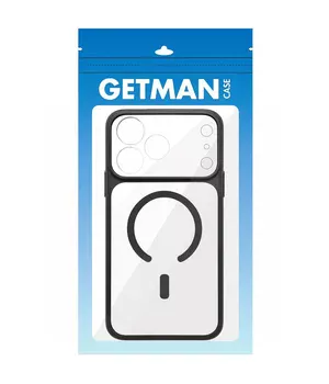 Чехол TPU GETMAN Moon Clear with MagSafe для Apple iPhone 17 Pro Max (6.9") Black