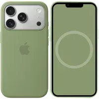 Чехол Silicone case (AAA) with Magsafe and Animation для Apple iPhone 17 Pro Max (6.9") Light Moss