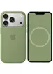 Чохол Silicone case (AAA) with Magsafe and Animation для Apple iPhone 17 Pro Max (6.9") Light Moss