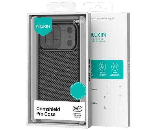 Карбонова накладка Nillkin CamShield Pro для Apple iPhone 17 Pro Max (6.9") Transparent black