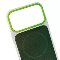Чехол TPU TechWoven Hybrid with MagSafe для Apple iPhone 17 Pro Max (6.9") White / Green