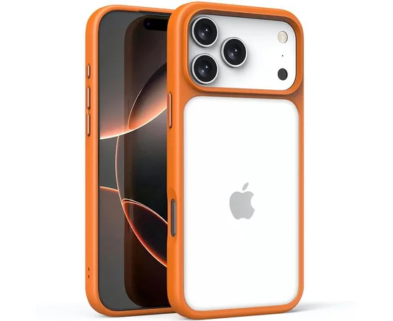TPU+PC чехол Metal Buttons для Apple iPhone 17 Pro Max (6.9") Оранжевый / Orange