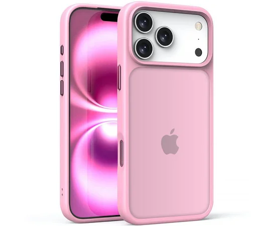 TPU+PC чехол Metal Buttons для Apple iPhone 17 Pro Max (6.9") Розовый / Pink