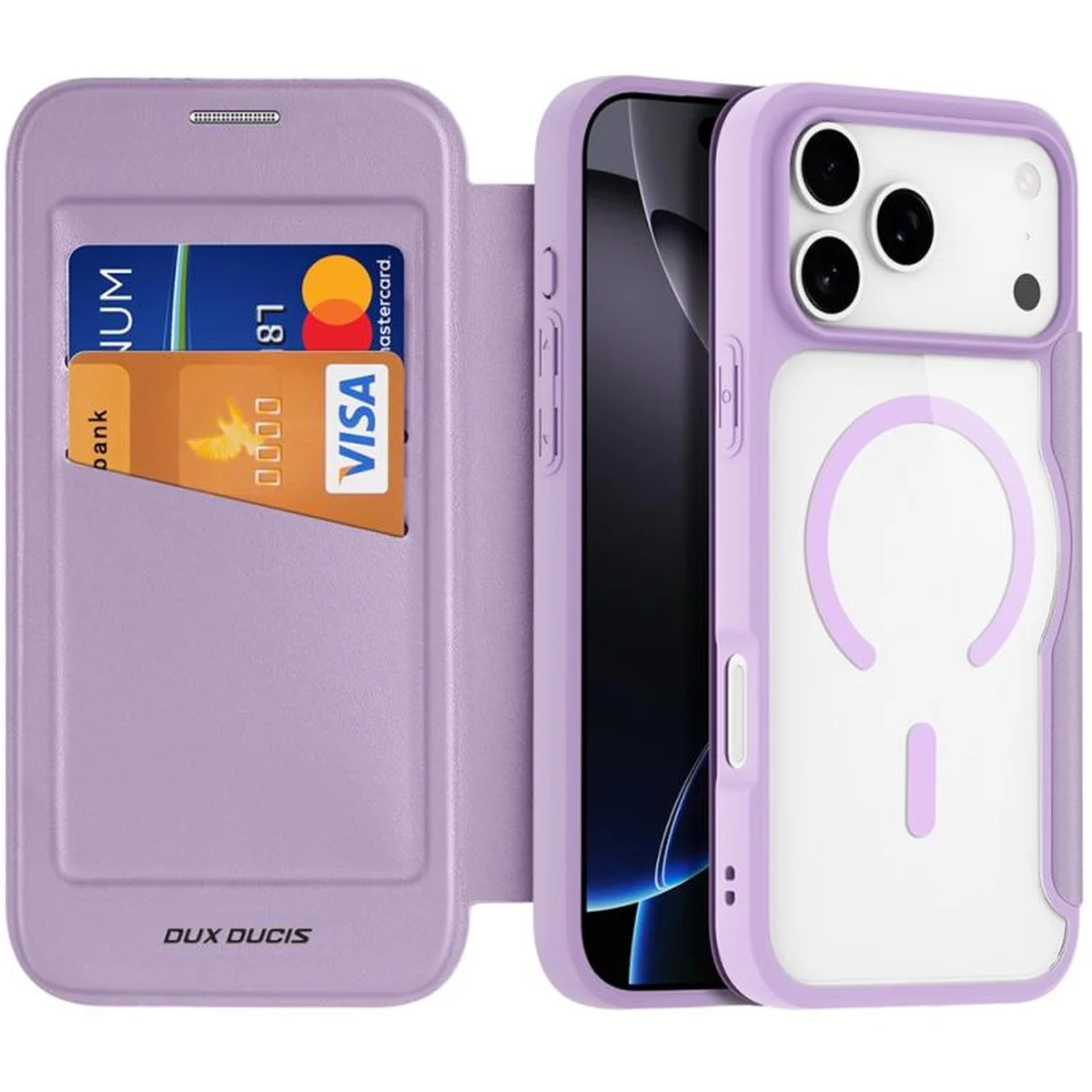 Чехол-книжка Dux Ducis Skin X Pro with MagSafe для Apple iPhone 17 Pro (6.3") Purple