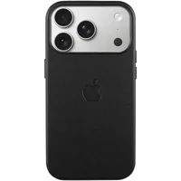 Чехол кожаный Leather Case (AA) with MagSafe and Animation для Apple iPhone 17 Pro (6.3") Black