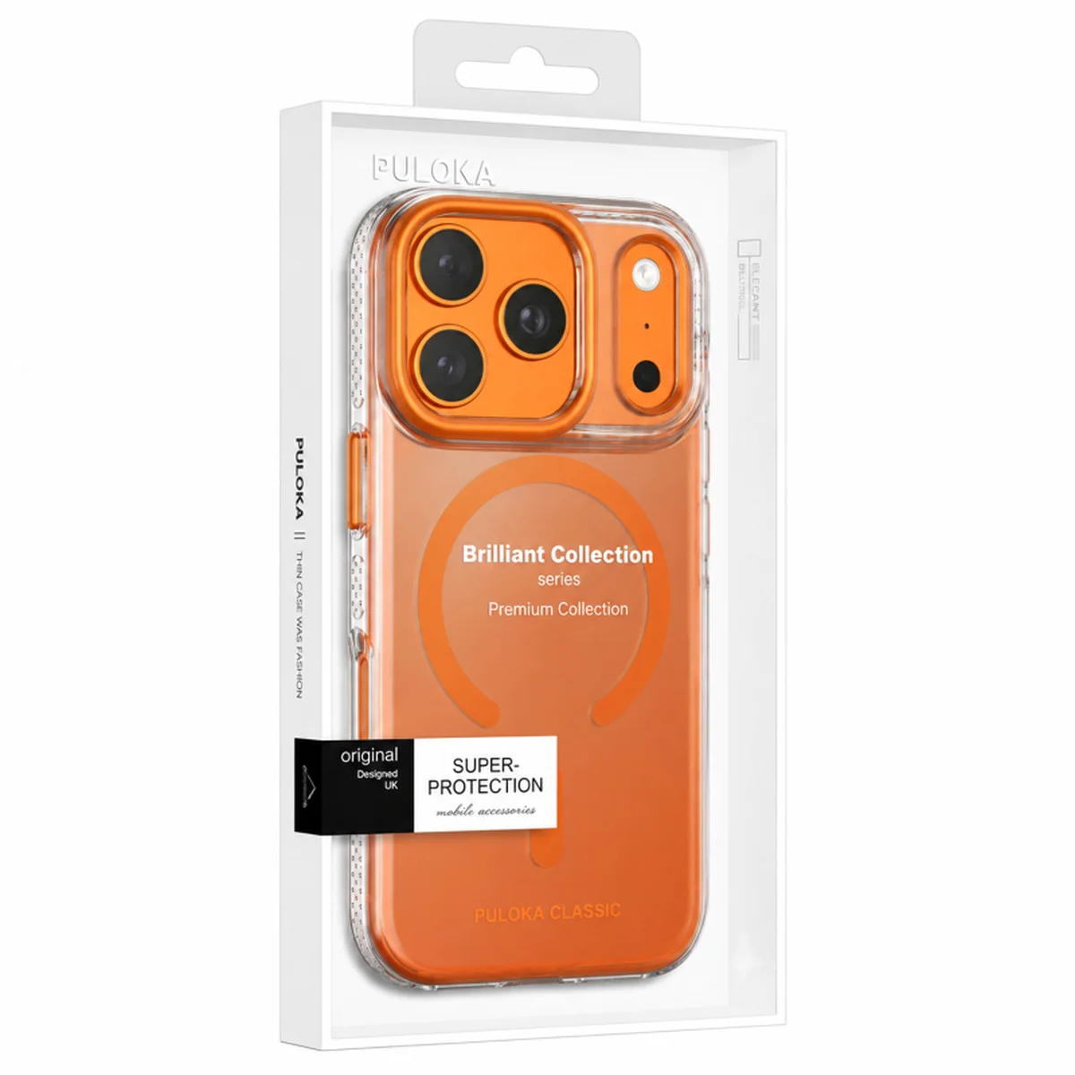 Чехол TPU+PC Puloka Resplendent with Magnetic Fit для Apple iPhone 17 Pro / 18 Pro (6.3") Orange