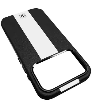 Кожаный чехол Rally with MagSafe для Apple iPhone 17 Pro (6.3") Black / White