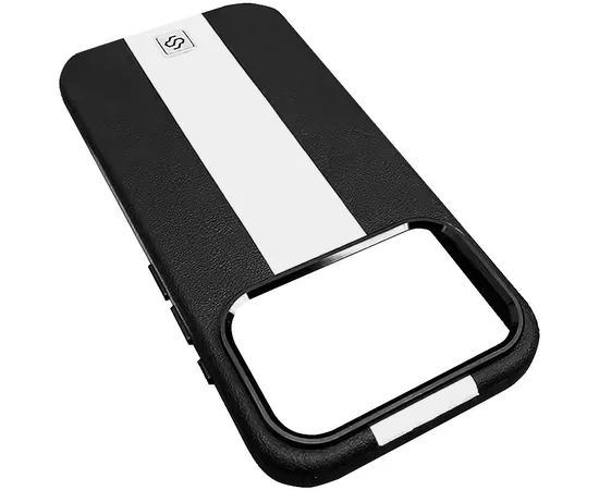 Кожаный чехол Rally with MagSafe для Apple iPhone 17 Pro (6.3") Black / White