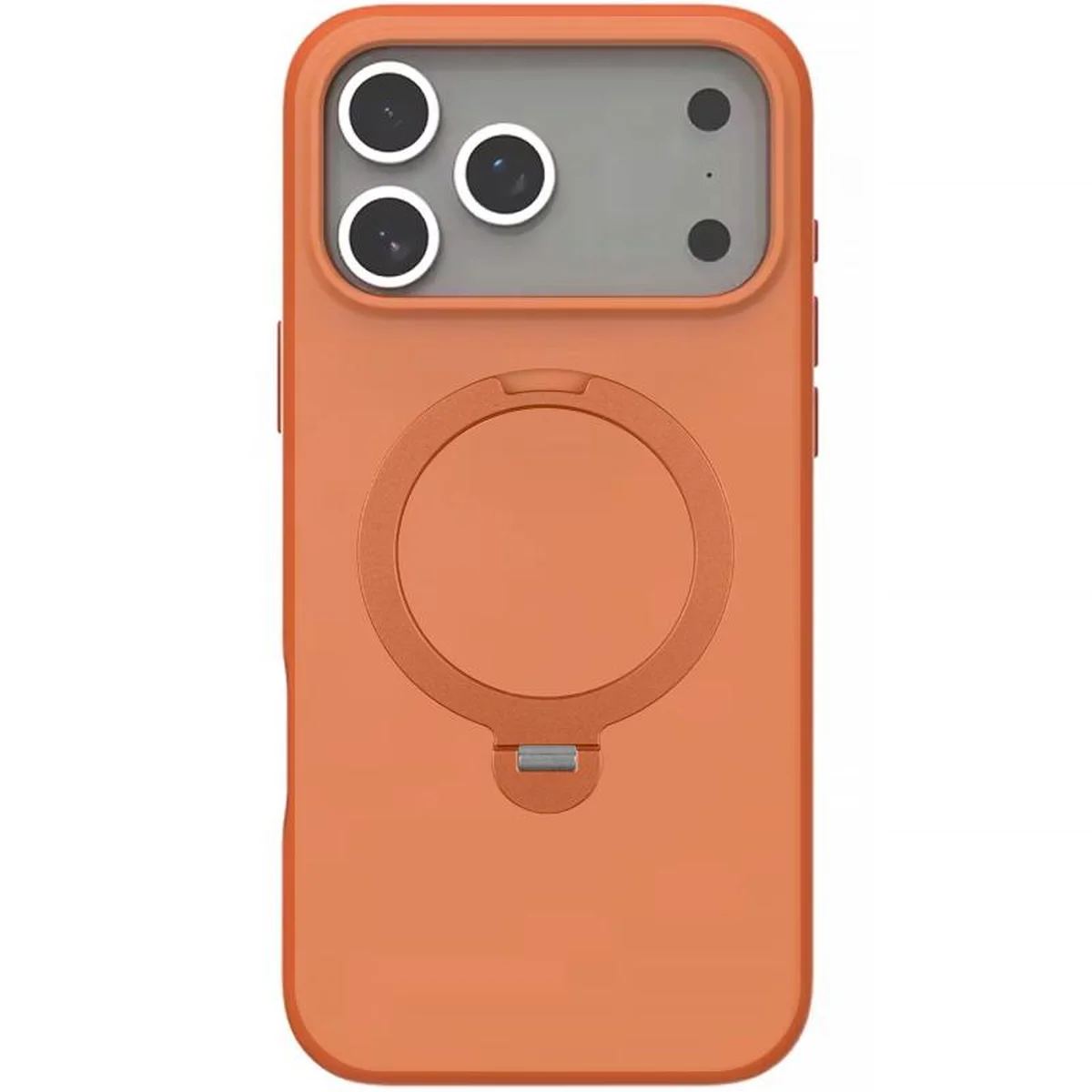 TPU+PC чехол Metal Buttons with MagSafe Colorful HQ Ring для Apple iPhone 17 Pro (6.3") Orange