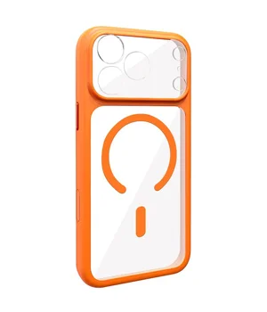 Чехол TPU GETMAN Moon Clear with MagSafe для Apple iPhone 17 Pro (6.3") Orange