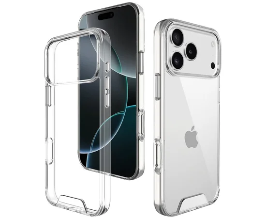 Чохол TPU Space Case transparent для Apple iPhone 17 Pro (6.3") Прозорий