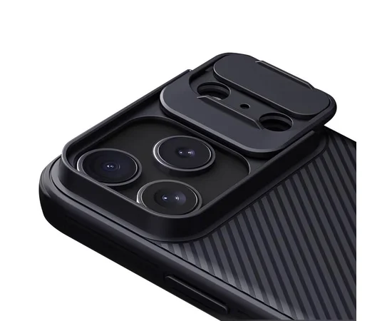 Карбонова накладка Nillkin CamShield Pro для Apple iPhone 17 Pro (6.3") Black