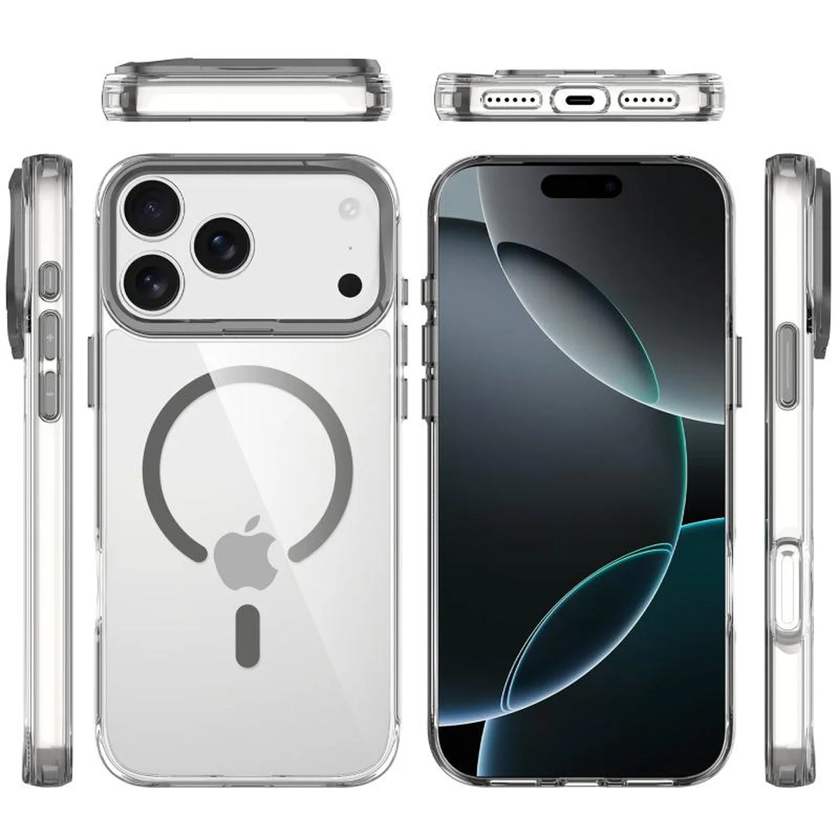 Чехол TPU Space Case Apex with MagSafe для Apple iPhone 17 Pro (6.3") Grey