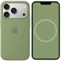 Чехол Silicone case (AAA) with Magsafe and Animation для Apple iPhone 17 Pro (6.3") Light Moss