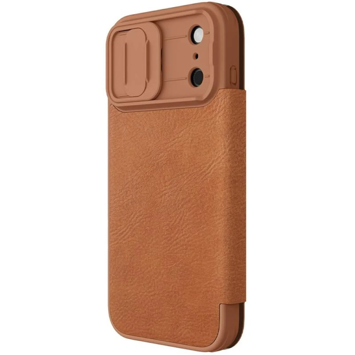 Кожаный чехол-книжка Nillkin Qin Pro Camshield для Apple iPhone 17 Pro (6.3") Brown