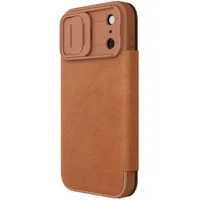 Кожаный чехол-книжка Nillkin Qin Pro Camshield для Apple iPhone 17 Pro (6.3") Brown
