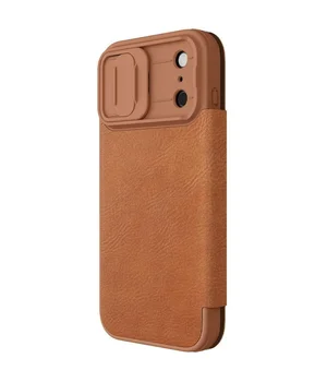 Шкіряний чохол-книжка Nillkin Qin Pro Camshield для Apple iPhone 17 Pro (6.3") Brown