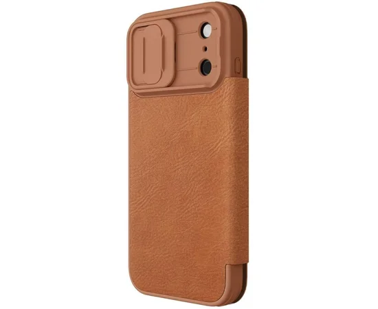 Шкіряний чохол-книжка Nillkin Qin Pro Camshield для Apple iPhone 17 Pro (6.3") Brown