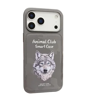 TPU+PC чехол Animal Club для Apple iPhone 17 Pro (6.3") Titanium Gray