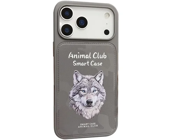 TPU+PC чехол Animal Club для Apple iPhone 17 Pro (6.3") Titanium Gray